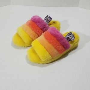 UGG Fluff Yeah Slide Slipper‎ Yellow Sz 8